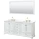A thumbnail of the Wyndham Collection WCS202080D-QTZ-US3M70 White / White Quartz Top / Brushed Gold Hardware