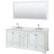A thumbnail of the Wyndham Collection WCS202080DCMUNOM70 White / White Carrara Marble Top / Polished Chrome Hardware