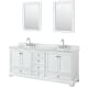 A thumbnail of the Wyndham Collection WCS202080DCMUNSM24 White / White Carrara Marble Top / Polished Chrome Hardware
