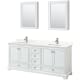 A thumbnail of the Wyndham Collection WCS202080D-QTZ-UNSMED White / Giotto Quartz Top / Polished Chrome Hardware