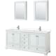 A thumbnail of the Wyndham Collection WCS202080D-VCA-MED White / White Cultured Marble Top / Polished Chrome Hardware