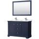 A thumbnail of the Wyndham Collection WCV232348D-VCA-M46 Dark Blue / Carrara Cultured Marble Top / Polished Chrome Hardware