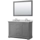 A thumbnail of the Wyndham Collection WCV232348DCMUNOM46 Dark Gray / White Carrara Marble Top / Polished Chrome Hardware