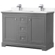 A thumbnail of the Wyndham Collection WCV232348D-VCA-MXX Dark Gray / White Cultured Marble Top / Polished Chrome Hardware