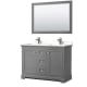 A thumbnail of the Wyndham Collection WCV232348D-QTZ-UNSM46 Dark Gray / White Quartz Top / Polished Chrome Hardware