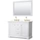 A thumbnail of the Wyndham Collection WCV232348D-QTZ-US3M46 White / Giotto Quartz Top / Brushed Gold Hardware
