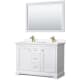 A thumbnail of the Wyndham Collection WCV232348D-VCA-M46 White / White Cultured Marble Top / Brushed Gold Hardware