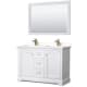 A thumbnail of the Wyndham Collection WCV232348D-QTZ-UNSM46 White / White Quartz Top / Brushed Gold Hardware