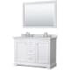 A thumbnail of the Wyndham Collection WCV232348DCMUNOM46 White / White Carrara Marble Top / Polished Chrome Hardware