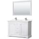 A thumbnail of the Wyndham Collection WCV232348D-VCA-M46 White / White Cultured Marble Top / Polished Chrome Hardware