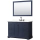 A thumbnail of the Wyndham Collection WCV232348S-QTZ-US3M46 Dark Blue / Giotto Quartz Top / Matte Black Hardware