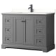 A thumbnail of the Wyndham Collection WCV232348S-QTZ-UNSMXX Dark Gray / White Quartz Top / Matte Black Hardware