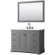 A thumbnail of the Wyndham Collection WCV232348S-QTZ-US3M46 Dark Gray / White Quartz Top / Matte Black Hardware