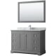 A thumbnail of the Wyndham Collection WCV232348SCMUNSM46 Dark Gray / White Carrara Marble Top / Polished Chrome Hardware