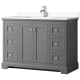 A thumbnail of the Wyndham Collection WCV232348S-VCA-MXX Dark Gray / White Cultured Marble Top / Polished Chrome Hardware