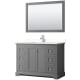 A thumbnail of the Wyndham Collection WCV232348S-QTZ-UNSM46 Dark Gray / White Quartz Top / Polished Chrome Hardware