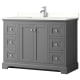 A thumbnail of the Wyndham Collection WCV232348S-QTZ-UNSMXX Dark Gray / White Quartz Top / Polished Chrome Hardware