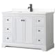 A thumbnail of the Wyndham Collection WCV232348S-QTZ-UNSMXX White / Giotto Quartz Top / Matte Black Hardware