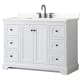 A thumbnail of the Wyndham Collection WCV232348S-QTZ-US3MXX White / Giotto Quartz Top / Matte Black Hardware