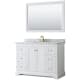 A thumbnail of the Wyndham Collection WCV232348SCMUNOM46 White / White Carrara Marble Top / Brushed Gold Hardware