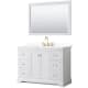 A thumbnail of the Wyndham Collection WCV232348S-QTZ-US3M46 White / Giotto Quartz Top / Brushed Gold Hardware