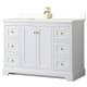 A thumbnail of the Wyndham Collection WCV232348S-QTZ-UNSMXX White / White Quartz Top / Brushed Gold Hardware