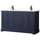 A thumbnail of the Wyndham Collection WCV232360D-QTZ-UNSMXX Dark Blue / Giotto Quartz Top / Matte Black Hardware