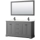 A thumbnail of the Wyndham Collection WCV232360D-QTZ-UNSM58 Dark Gray / Giotto Quartz Top / Matte Black Hardware