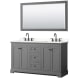 A thumbnail of the Wyndham Collection WCV232360D-QTZ-US3M58 Dark Gray / White Quartz Top / Matte Black Hardware