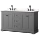 A thumbnail of the Wyndham Collection WCV232360D-QTZ-US3MXX Dark Gray / White Quartz Top / Matte Black Hardware