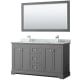 A thumbnail of the Wyndham Collection WCV232360DCMUNSM58 Dark Gray / White Carrara Marble Top / Polished Chrome Hardware