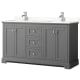 A thumbnail of the Wyndham Collection WCV232360D-QTZ-UNSMXX Dark Gray / Giotto Quartz Top / Polished Chrome Hardware