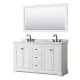 A thumbnail of the Wyndham Collection WCV232360DCMUNOM58 White / White Carrara Marble Top / Matte Black Hardware