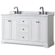 A thumbnail of the Wyndham Collection WCV232360DCMUNOMXX White / White Carrara Marble Top / Matte Black Hardware