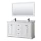 A thumbnail of the Wyndham Collection WCV232360DCMUNSM58 White / White Carrara Marble Top / Matte Black Hardware