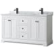 A thumbnail of the Wyndham Collection WCV232360DCMUNSMXX White / White Carrara Marble Top / Matte Black Hardware