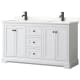 A thumbnail of the Wyndham Collection WCV232360D-QTZ-UNSMXX White / Giotto Quartz Top / Matte Black Hardware