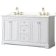 A thumbnail of the Wyndham Collection WCV232360D-QTZ-US3MXX White / White Quartz Top / Brushed Gold Hardware