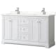 A thumbnail of the Wyndham Collection WCV232360D-QTZ-UNSMXX White / Giotto Quartz Top / Polished Chrome Hardware