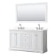 A thumbnail of the Wyndham Collection WCV232360D-QTZ-US3M58 White / Giotto Quartz Top / Polished Chrome Hardware