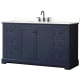 A thumbnail of the Wyndham Collection WCV232360S-QTZ-US3MXX Dark Blue / White Quartz Top / Matte Black Hardware