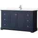 A thumbnail of the Wyndham Collection WCV232360S-VCA-MXX Dark Blue / White Cultured Marble Top / Polished Chrome Hardware