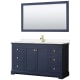 A thumbnail of the Wyndham Collection WCV232360S-VCA-M58 Dark Blue / Carrara Cultured Marble Top / Brushed Gold Hardware