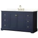 A thumbnail of the Wyndham Collection WCV232360S-QTZ-US3MXX Dark Blue / Giotto Quartz Top / Brushed Gold Hardware