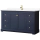 A thumbnail of the Wyndham Collection WCV232360S-VCA-MXX Dark Blue / White Cultured Marble Top / Brushed Gold Hardware