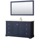 A thumbnail of the Wyndham Collection WCV232360S-QTZ-UNSM58 Dark Blue / White Quartz Top / Brushed Gold Hardware