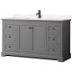 A thumbnail of the Wyndham Collection WCV232360S-VCA-MXX Dark Gray / Carrara Cultured Marble Top / Matte Black Hardware