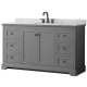 A thumbnail of the Wyndham Collection WCV232360SCMUNOMXX Dark Gray / White Carrara Marble Top / Matte Black Hardware