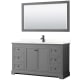 A thumbnail of the Wyndham Collection WCV232360S-QTZ-UNSM58 Dark Gray / Giotto Quartz Top / Matte Black Hardware