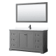 A thumbnail of the Wyndham Collection WCV232360S-VCA-M58 Dark Gray / White Cultured Marble Top / Matte Black Hardware